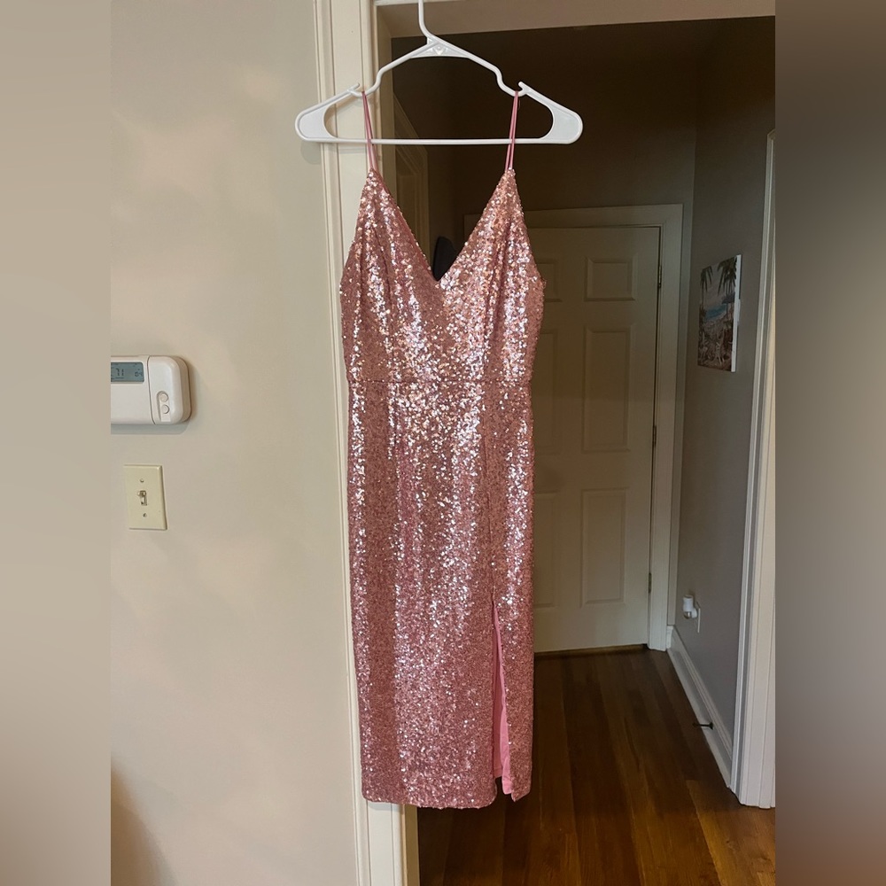 Do+be pink sequin midi dress new with tags!!!